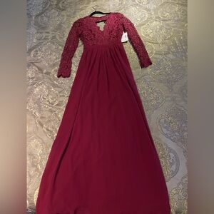 Saved by the dress Burgandy gown!